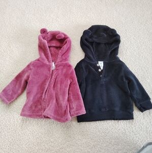 Carter's Baby Hooded Jackets - Black & Pink